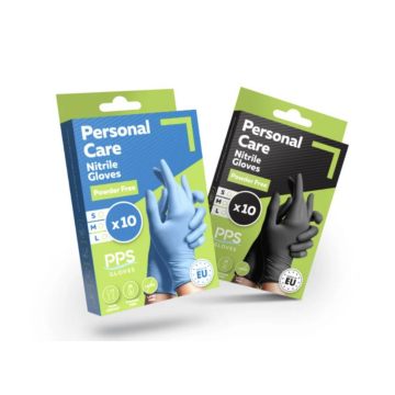 Personal Care Nitriilikäsine puuteriton musta L 10 kpl