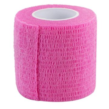 Lumocare itsekiinnittyvä tukiside 5 cm x 4,5 m pinkki 1 kpl