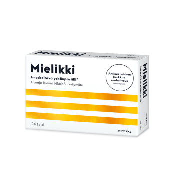 Apteq Mielikki kurkkupastilli Hunaja 24 tablettia