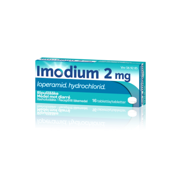 IMODIUM tabletti, kalvopäällysteinen 2 mg 16 fol