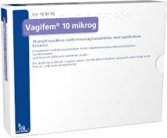 VAGIFEM emätinpuikko, tabletti 10 mikrog 18 fol