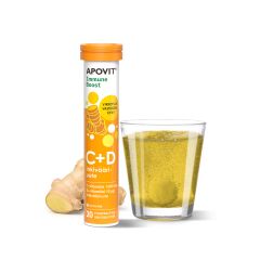 Apovit C+D-vitamiini-inkivääripore20tabl 20 tabl