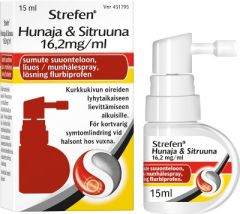 STREFEN HUNAJA & SITRUUNA 16,2 mg/ml sumute suuonteloon, liuos 15 ml