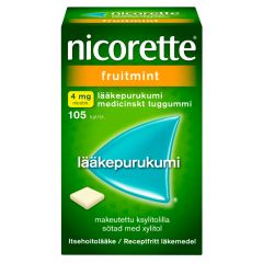NICORETTE FRUITMINT 4 mg lääkepurukumi 105 fol