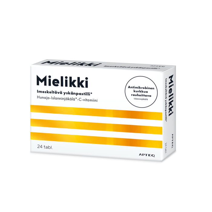 1000033900_Apteq_Mielikki_Imeskeltava_yskanpastilli_24_tabl_pakkauskuva_Pakkauskuva25050_jpg